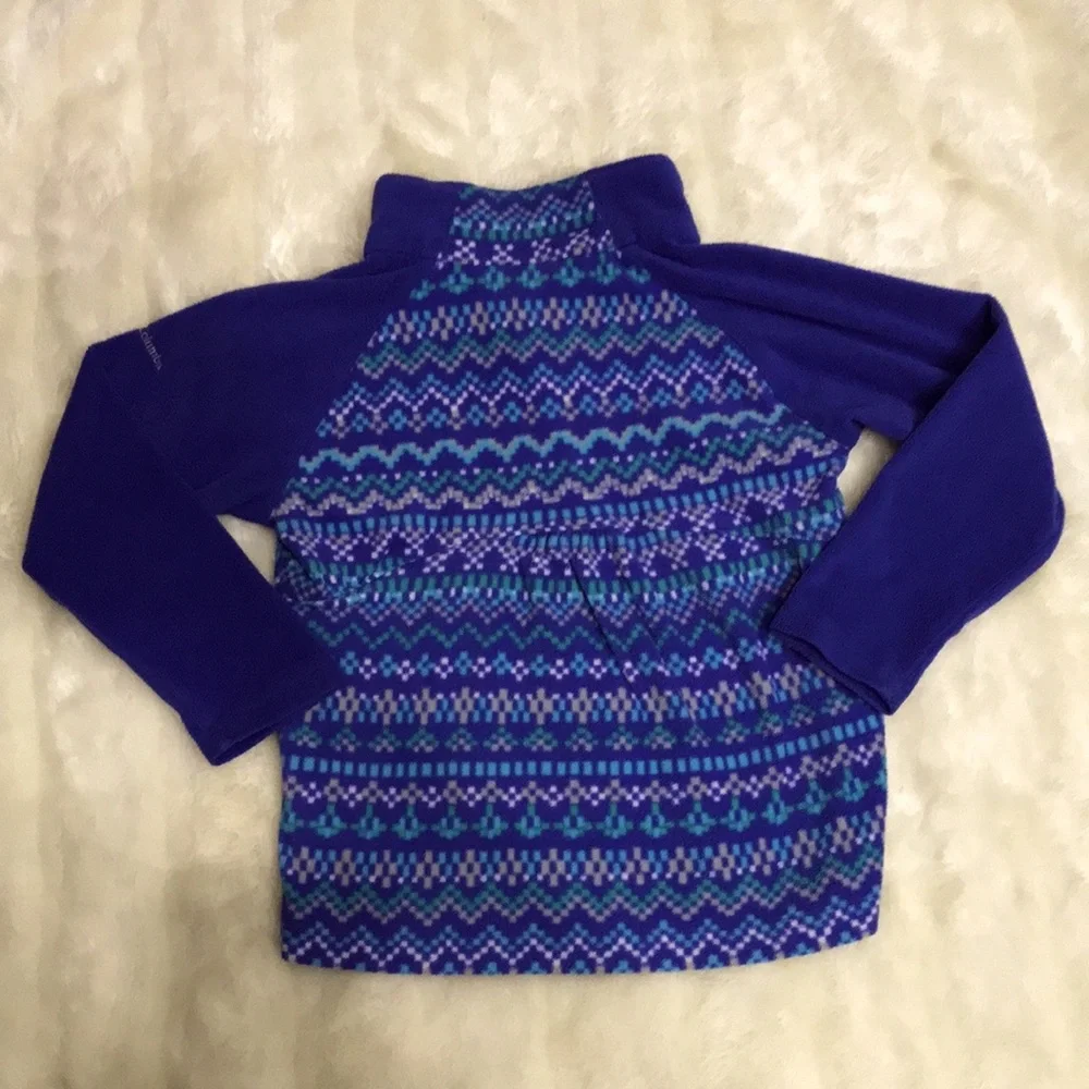 Columbia Toddler Glacial Printed Fleece 1/4 Zip Pullover | EUC - Picture 4 of 5